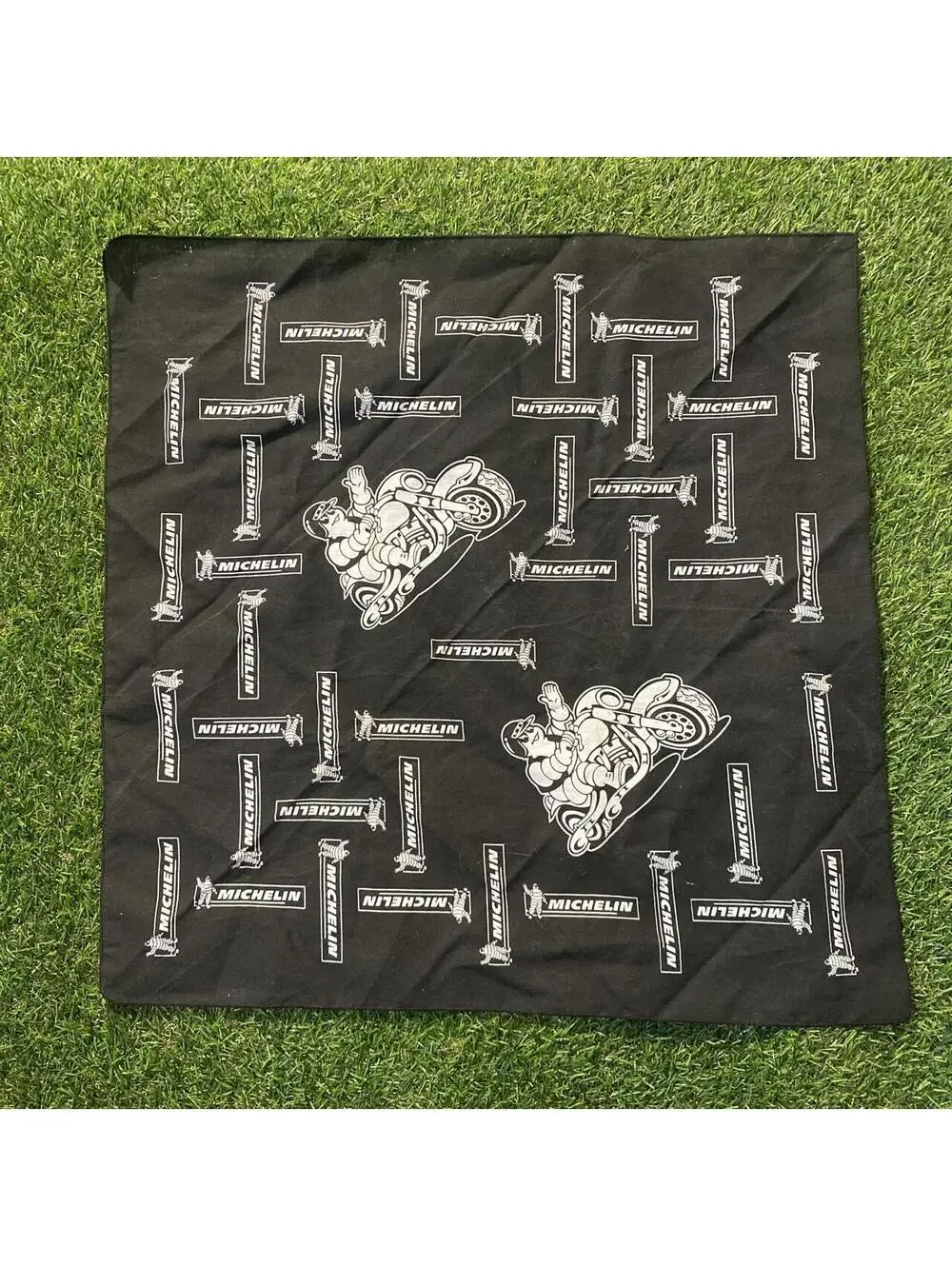 Vintage 90’s Black Michelin Man bandana